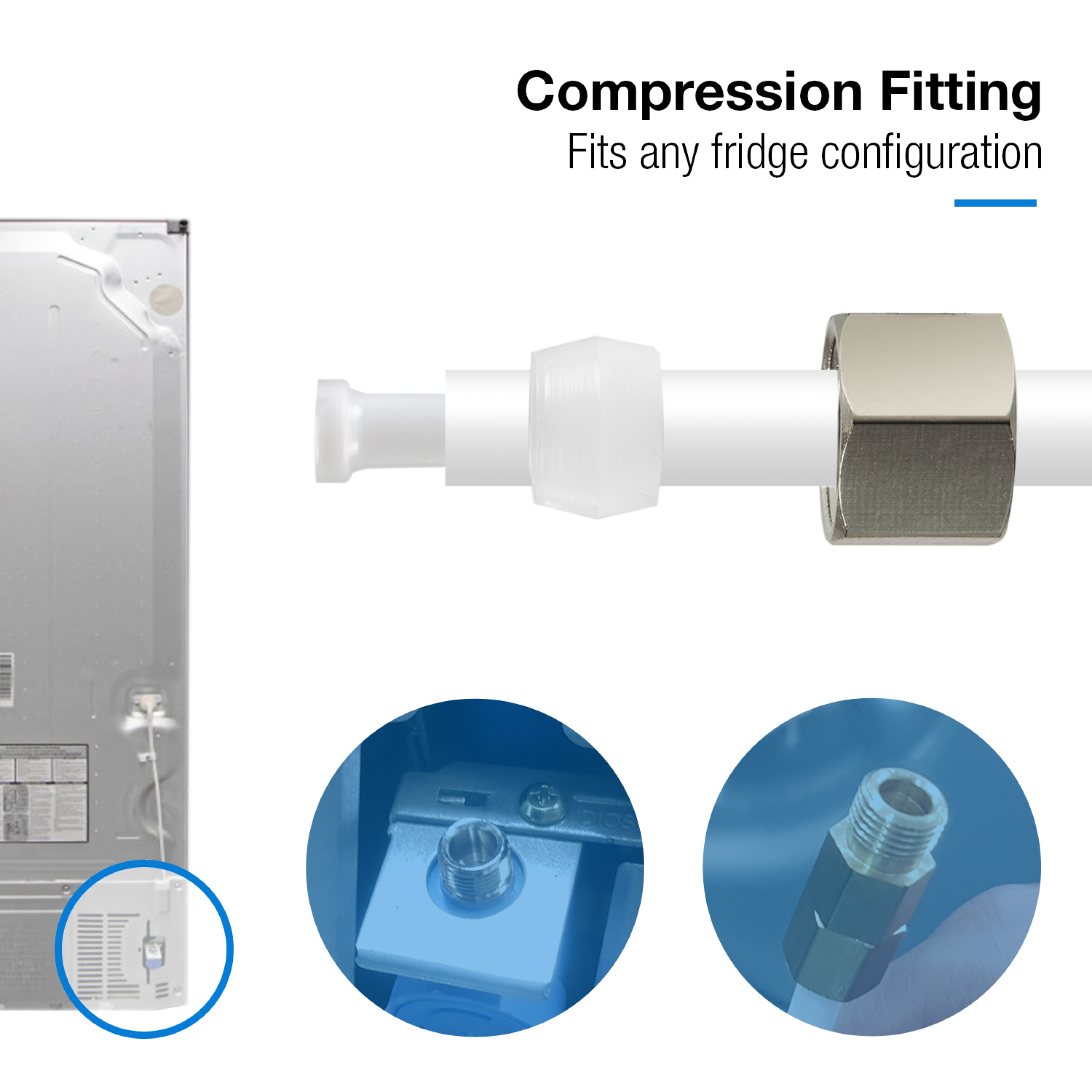 iSpring ICEK Ultra Safe Fridge Water Line Connection and Ice Maker ...